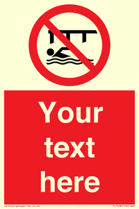 Custom Do not swim in the vicinity of piers